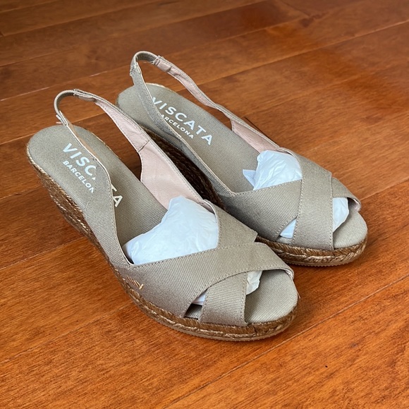 Viscata Shoes - NWB VISCATA Spain Calella Mauve 3" Wedge, Sling-Back, Open Toe, Espadrilles